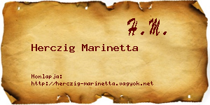 Herczig Marinetta névjegykártya